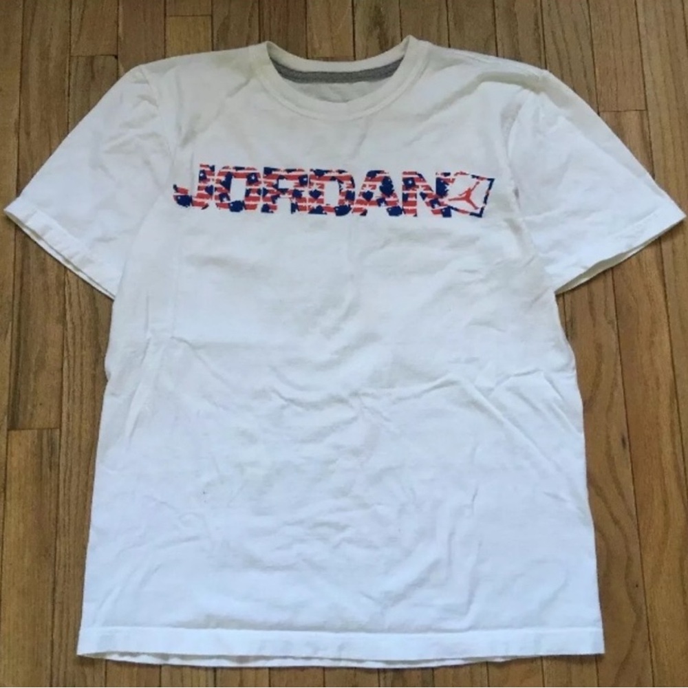 Jordan White and Red Graphic Tee